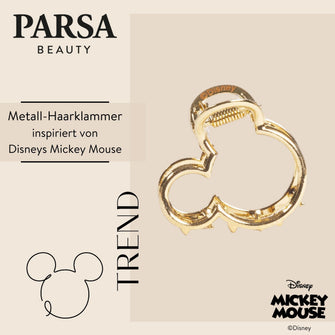 Disney Mickey Mouse inspirierte Haarklammer in Gold, 1 Stk. von PARSA Beauty