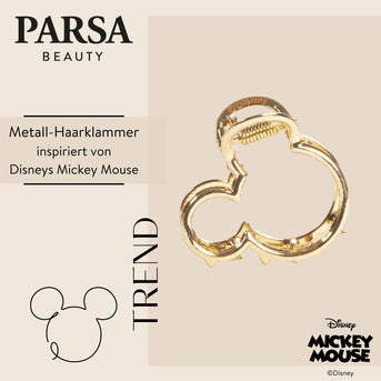 Disney Mickey Mouse inspirierte Haarklammer in Gold, 1 Stk. von PARSA Beauty