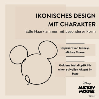 Disney Mickey Mouse inspirierte Haarklammer in Gold, 1 Stk. von PARSA Beauty