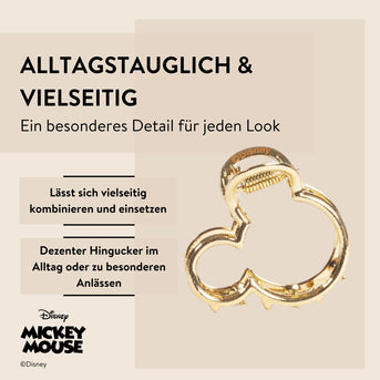 Disney Mickey Mouse inspirierte Haarklammer in Gold, 1 Stk. von PARSA Beauty