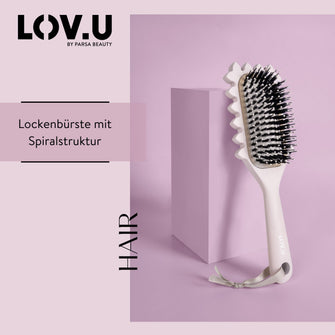 PARSA Beauty LOV.U Lockenbürste zur Definition & Entwirrung mit Herz-Design
