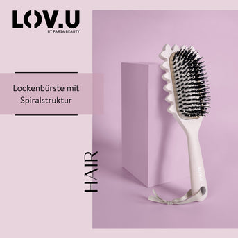 PARSA Beauty LOV.U Lockenbürste zur Definition & Entwirrung mit Herz-Design