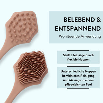 PARSA Beauty Wellness Silikon-Badebürste, 2-in-1 Massage & Sanftes Peeling