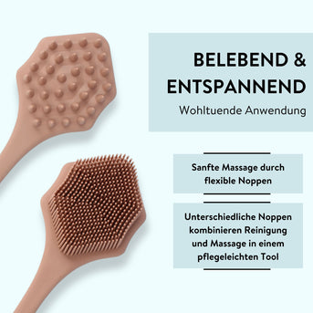 PARSA Beauty Wellness Silikon-Badebürste, 2-in-1 Massage & Sanftes Peeling