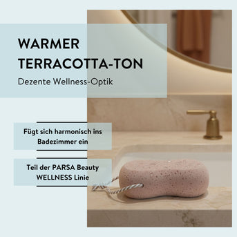 PARSA Beauty Wellness Badeschwamm Relax Terracotta, sanfte Reinigung