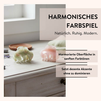 PARSA Beauty Lifestyle Pure Balance Haarklammern Marmor-Optik, 2er-Set