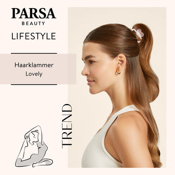 PARSA Beauty Lifestyle Pure Balance Haarklammer Rosa mit Herz & Schriftzug