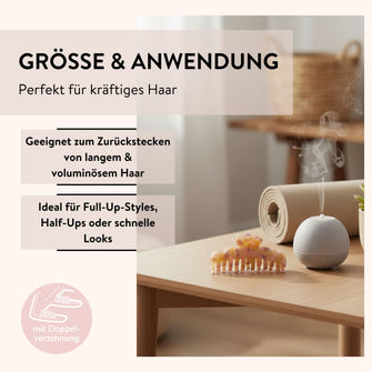 PARSA Beauty Lifestyle Pure Balance Haarklammer mit Doppelverzahnung, Groß