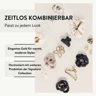 PARSA Beauty Signature Collection Haargummi im Perlen-Look, Weiß/Gold