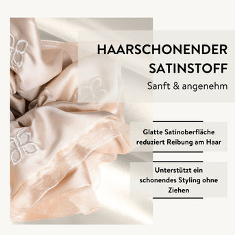 PARSA Beauty Signature Collection Satin Scrunchie mit Schmetterling-Stickerei