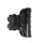 PARSA Beauty Signature Collection Haarklammer mit Schmetterling-Icon, Schwarz