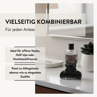PARSA Beauty Signature Collection Haarklammer mit Schmetterling-Icon, Schwarz