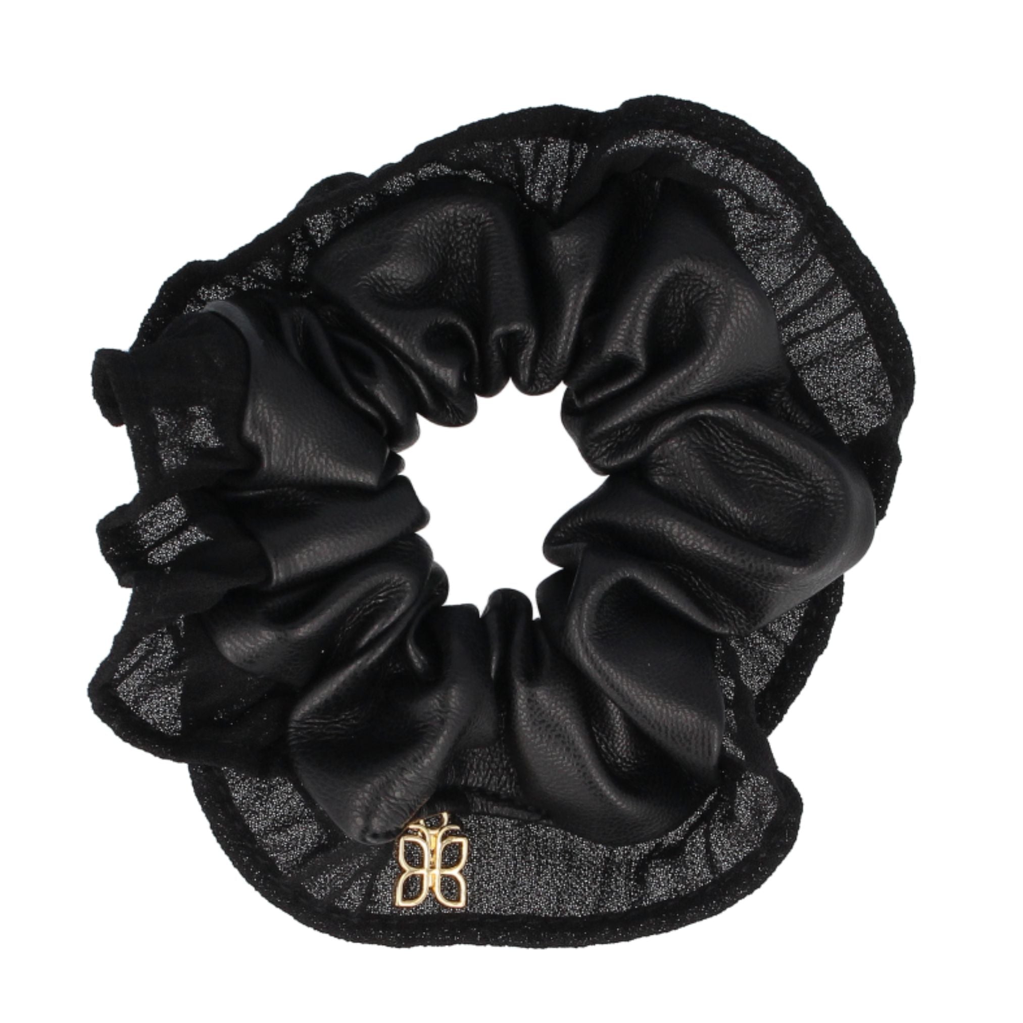 PARSA Beauty Signature Collection Scrunchie aus Kunstleder mit Bordüre, 1 Stk.