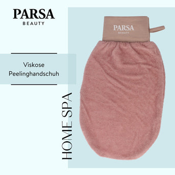 PARSA Beauty Wellness Peelinghandschuh Terracotta, Sanfte Erneuerung in warmer Spa-Optik