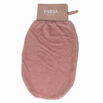 PARSA Beauty Wellness Peelinghandschuh Terracotta, Sanfte Erneuerung in warmer Spa-Optik
