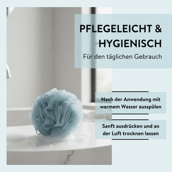 PARSA Beauty Wellness Badetuff Blau, Sanfte Reinigung & Vitalisierender Duschschaum