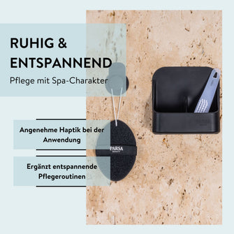PARSA Beauty Wellness Schwamm Schwarz, sanfter Dusch- & Badeschwamm