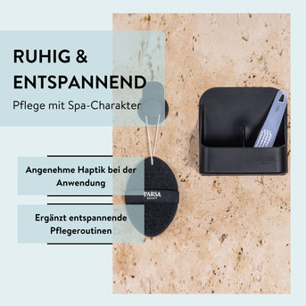 PARSA Beauty Wellness Schwamm Schwarz, sanfter Dusch- & Badeschwamm