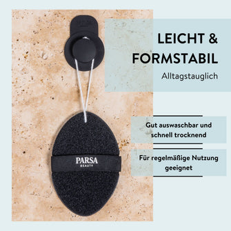 PARSA Beauty Wellness Schwamm Schwarz, sanfter Dusch- & Badeschwamm