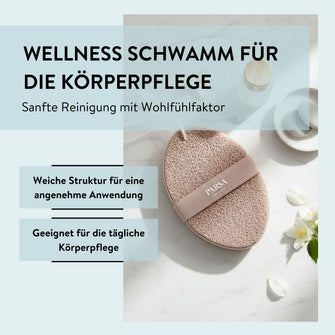 PARSA Beauty Wellness Schwamm Terracotta, sanfter Dusch- & Badeschwamm