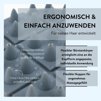 PARSA Beauty Hair ID Tiefenreinigungs-Shampoobürste, Aktivierung & Pflege mit Flex-Funktion