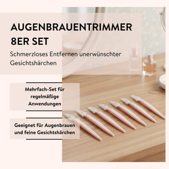 PARSA Beauty Essential Trimmer 8er-Set, Präzision für Augenbrauen & Dermaplaning
