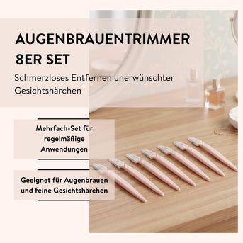 PARSA Beauty Essential Trimmer 8er-Set, Präzision für Augenbrauen & Dermaplaning