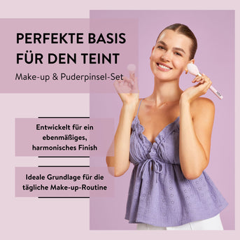 PARSA Beauty LOV.U Gesichtspinselset für Foundation, Puder & Rouge, 3-teilig