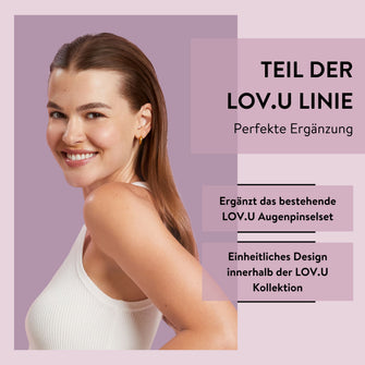 PARSA Beauty LOV.U Gesichtspinselset für Foundation, Puder & Rouge, 3-teilig