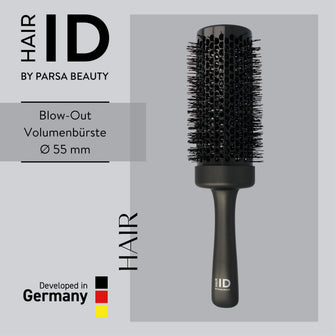 PARSA Beauty Hair ID Control & Volume Rundbürste 55 mm, Ultimatives Volumen für langes Haar