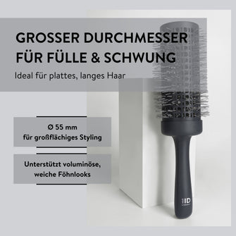 PARSA Beauty Hair ID Control & Volume Rundbürste 55 mm, Ultimatives Volumen für langes Haar
