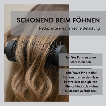 PARSA Beauty Hair ID Control & Volume Rundbürste 55 mm, Ultimatives Volumen für langes Haar