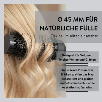 PARSA Beauty Hair ID Control & Volume Rundbürste 45 mm, XXL-Volumen & Keramik-Glanz