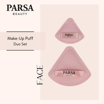 PARSA Beauty Essential Make-up Air Puff Duo Set, 2er-Set mit Aufbewahrungstasche