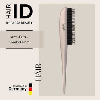 PARSA Beauty Hair ID Anti-Frizz Sleek Kamm mit Naturborsten für Glanz-Looks