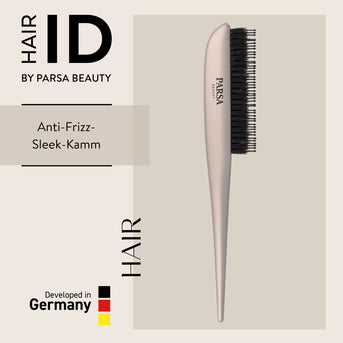 PARSA Beauty Hair ID Anti-Frizz Sleek Kamm mit Naturborsten für Glanz-Looks