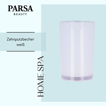 PARSA Beauty Wellness Zahnputzbecher Weiß mit schwebendem Sockel-Design