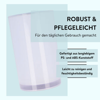 PARSA Beauty Wellness Zahnputzbecher Weiß mit schwebendem Sockel-Design