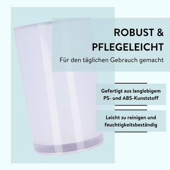 PARSA Beauty Wellness Zahnputzbecher Weiß mit schwebendem Sockel-Design