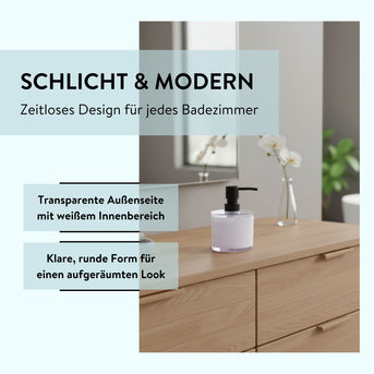 PARSA Beauty Wellness Seifenspender Weiß mit schwebendem Sockel-Design