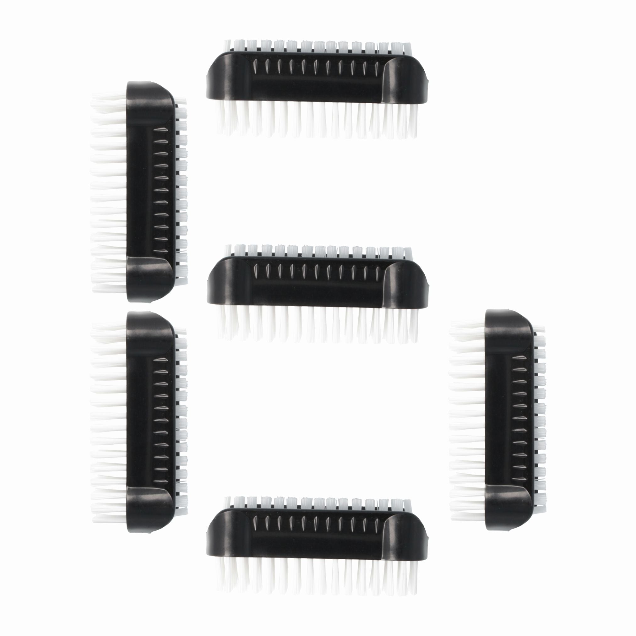 PARSA Beauty Nagelbürsten 6er Set Schwarz, Moderne Handwaschbürsten für Hände und Nägel