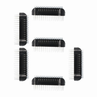 PARSA Beauty Nagelbürsten 6er Set Schwarz, Moderne Handwaschbürsten für Hände und Nägel