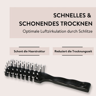 PARSA Beauty ESSENTIAL Haarbürste Luftschlitz schwarz Styling