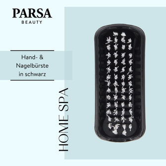 PARSA Beauty Essential Handwaschbürste Schwarz, Gründliche Reinigung & Doppelseitige Effizienz