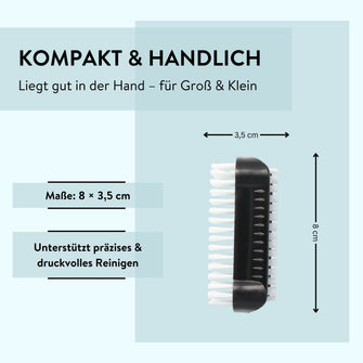PARSA Beauty Essential Handwaschbürste Schwarz, Gründliche Reinigung & Doppelseitige Effizienz