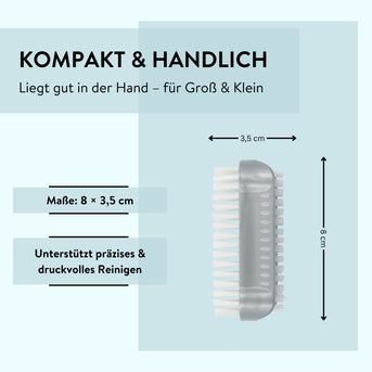 PARSA Beauty ESSENTIAL Nagelbürste silber – doppelseitig & hygienisch