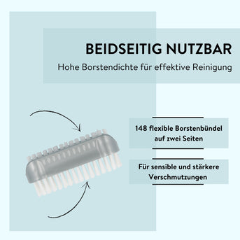 PARSA Beauty ESSENTIAL Nagelbürste silber – doppelseitig & hygienisch