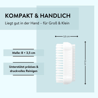 Kompakte Nagelbürste 8 × 3,5 cm – ideal für kräftiges Schrubben