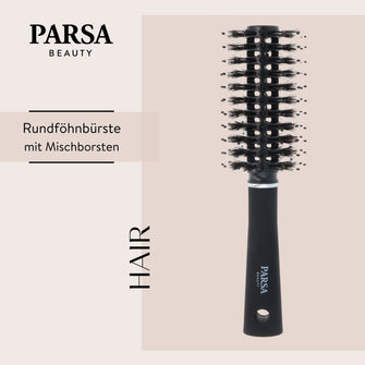 PARSA Beauty ESSENTIAL Trend-Line Rundföhnbürste schwarz Mischborsten