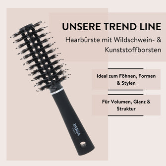 PARSA Beauty ESSENTIAL Trend-Line Rundföhnbürste schwarz Mischborsten